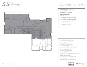 33 New Montgomery St, San Francisco, CA à louer Plan d’étage– Image 1 sur 1