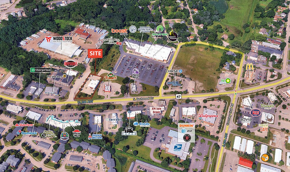 520 S Eastwood Dr, Woodstock, IL à louer - Aérien – Image 2 sur 7