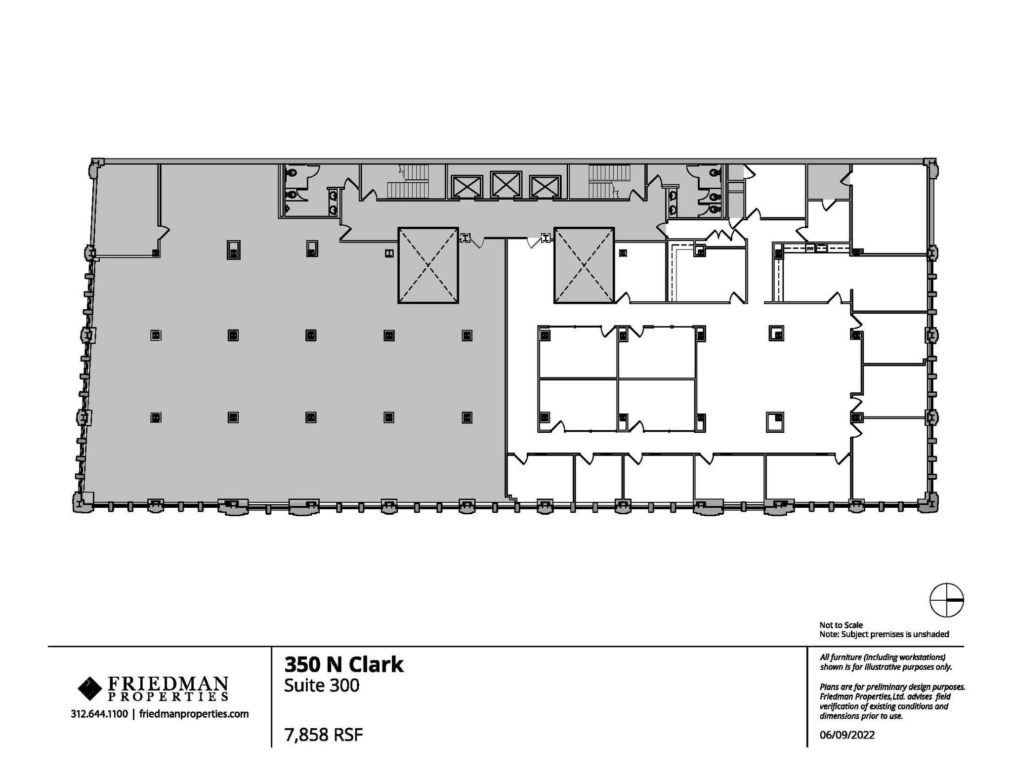 350 N Clark St, Chicago, IL à louer Plan d’étage– Image 1 sur 6