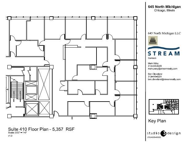 645 N Michigan Ave, Chicago, IL à louer Plan d’étage– Image 1 sur 1