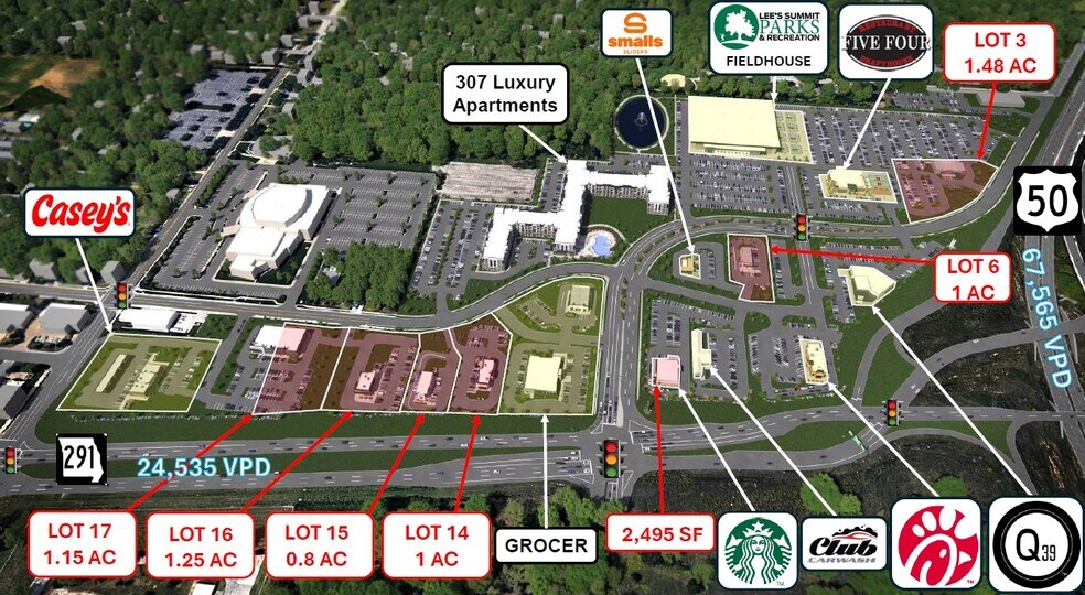 SWC Hwy 50 & Hwy 291, Lee's Summit, MO à louer - Photo de l’immeuble – Image 1 sur 1