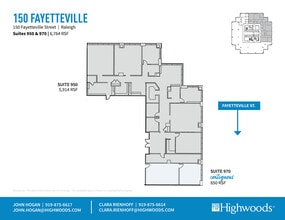 150 Fayetteville St, Raleigh, NC à louer Plan d’étage– Image 1 sur 2