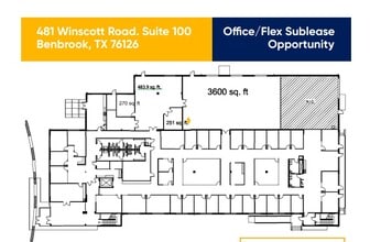 481 Winscott Rd, Benbrook, TX à louer Plan d’étage– Image 2 sur 5
