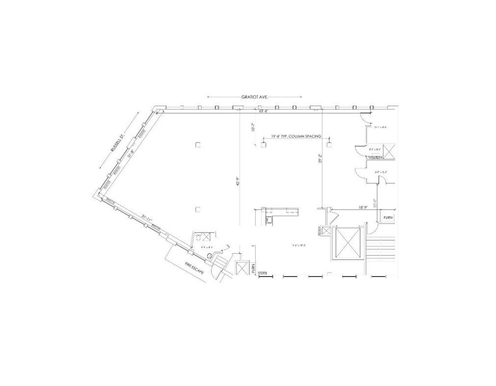 1400-1404 Gratiot Ave, Detroit, MI à vendre Plan d’étage– Image 1 sur 1