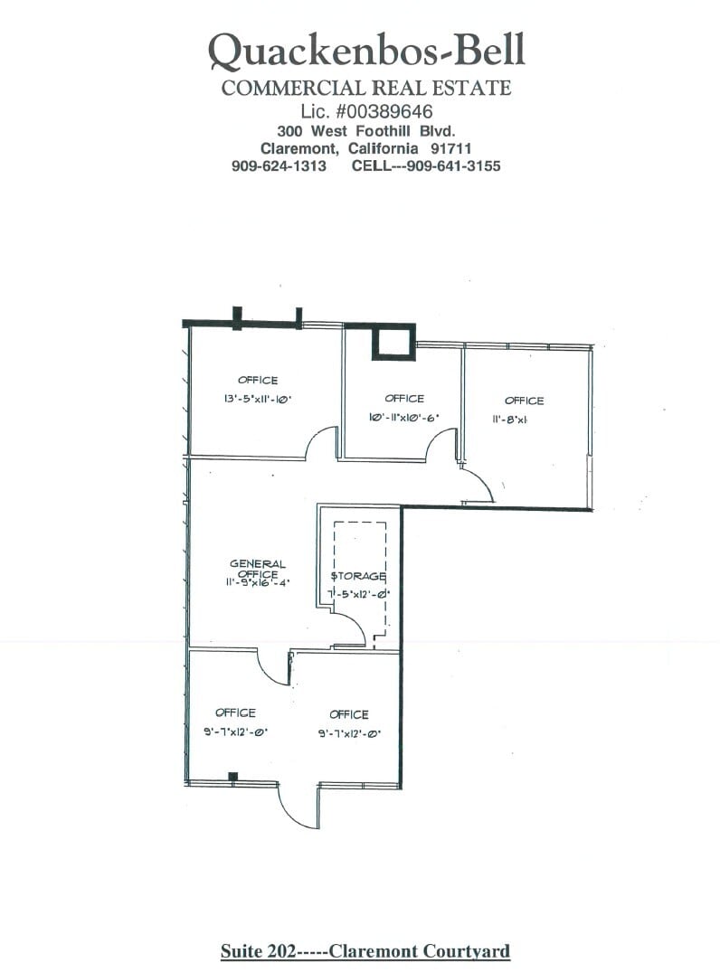 675 W Foothill Blvd, Claremont, CA à louer Plan d’étage– Image 1 sur 1