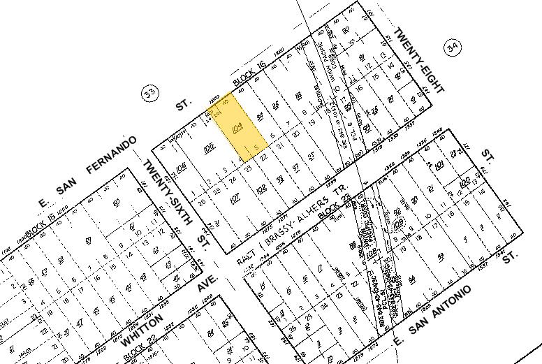 1280 E San Fernando St, San Jose, CA à louer - Plan cadastral – Image 2 sur 7