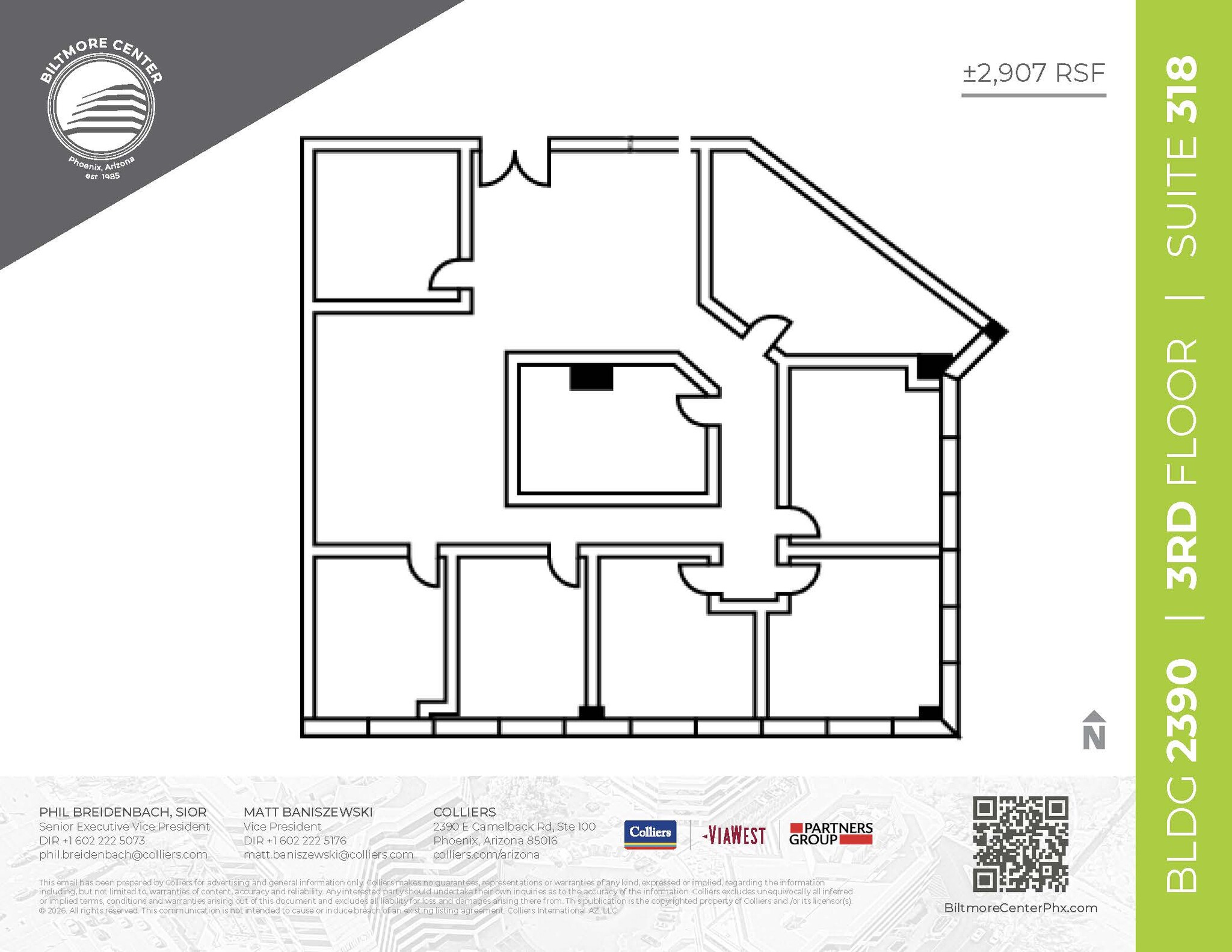 2398 E Camelback Rd, Phoenix, AZ à louer Plan d’étage– Image 1 sur 1