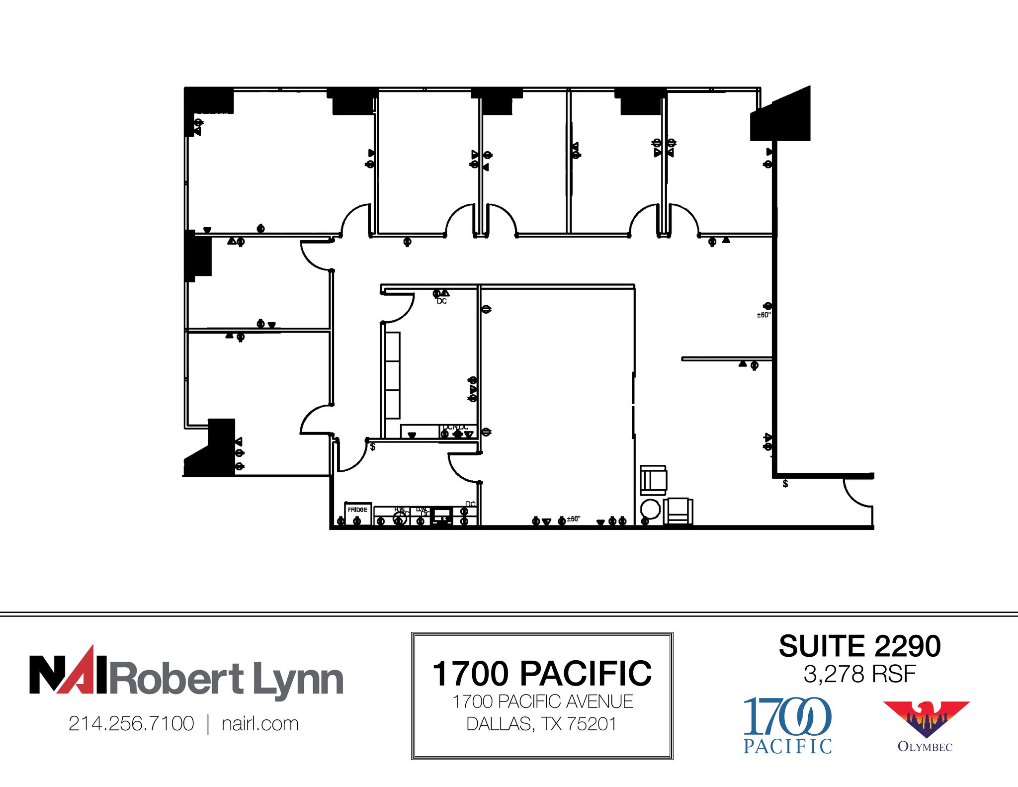 1700 Pacific Ave, Dallas, TX à louer Plan d’étage– Image 1 sur 2