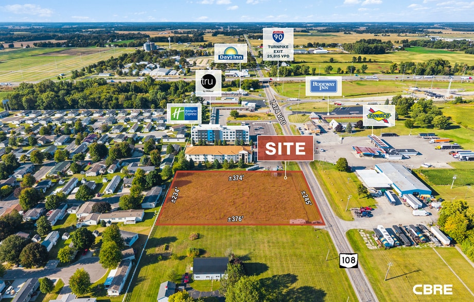 8075-8139 OH-108, Wauseon, OH à vendre - Aérien – Image 2 sur 3
