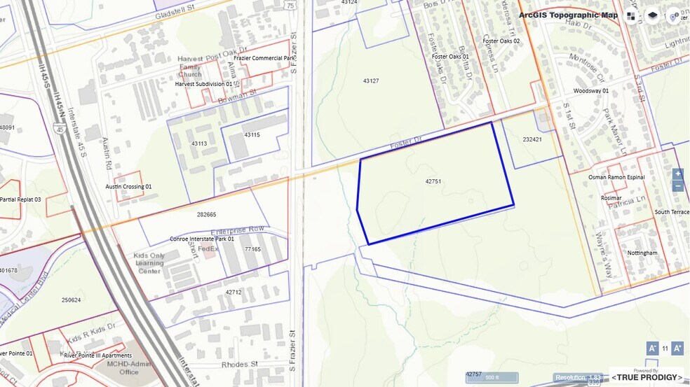Foster Dr, Conroe, TX à vendre - Plan cadastral – Image 3 sur 6