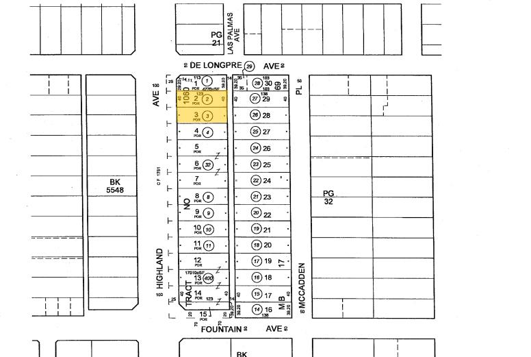 1350 N Highland Ave, Los Angeles, CA à louer - Plan cadastral – Image 3 sur 8