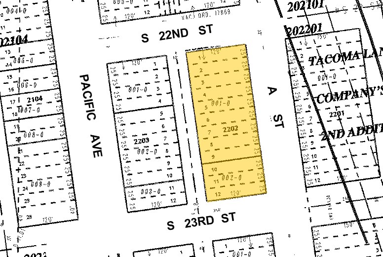 2202-2212 A St, Tacoma, WA à louer - Plan cadastral – Image 2 sur 9