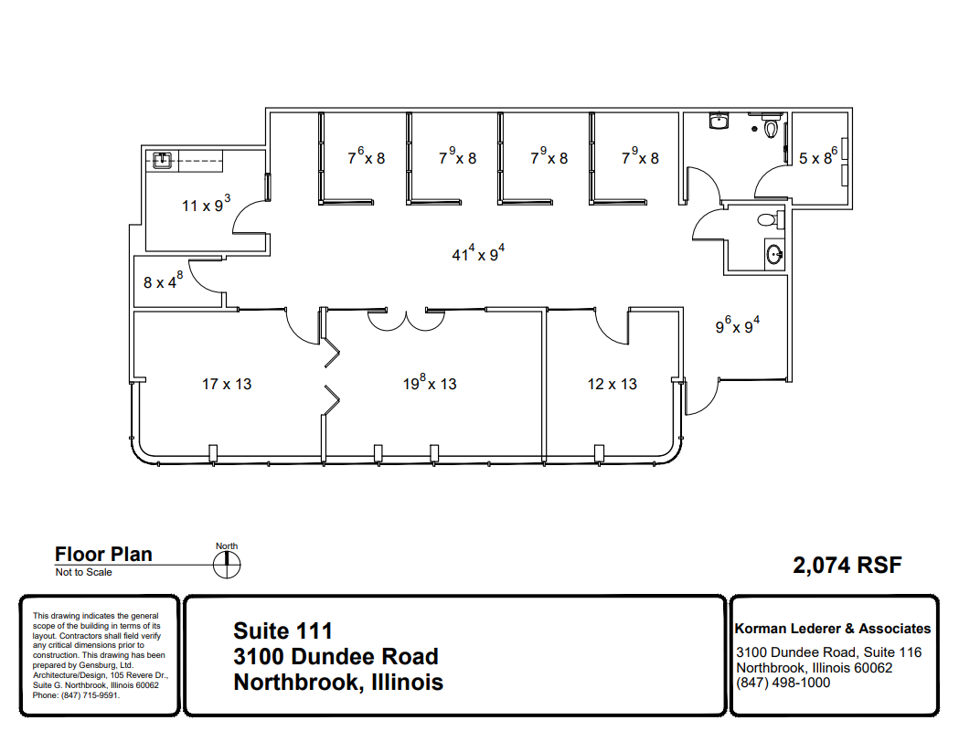 3100 Dundee Rd, Northbrook, IL à louer Plan d’étage– Image 1 sur 1