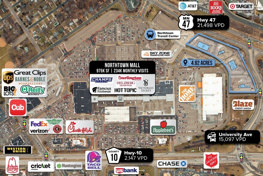 University Ave NE, Blaine, MN à louer - Plan de site – Image 2 sur 9