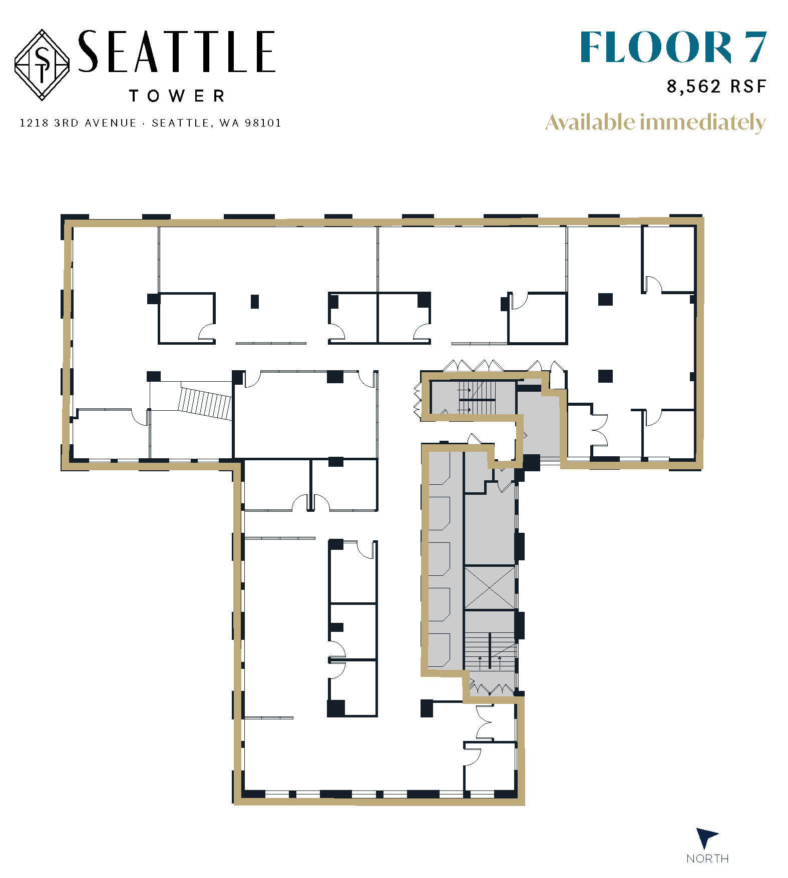 1218 3rd Ave, Seattle, WA à louer Plan d’étage– Image 1 sur 1