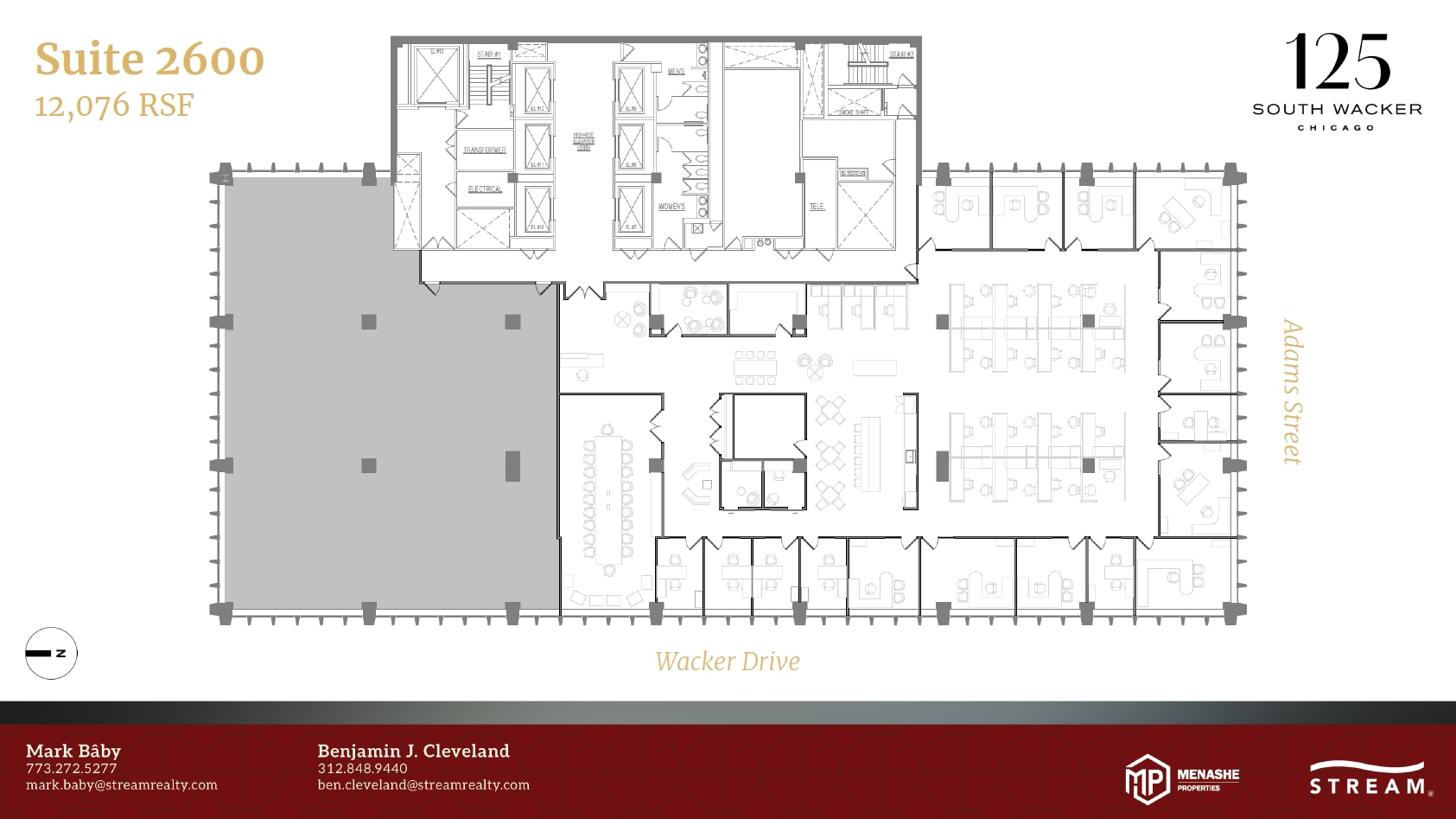 125 S Wacker Dr, Chicago, IL à louer Plan d’étage– Image 1 sur 1