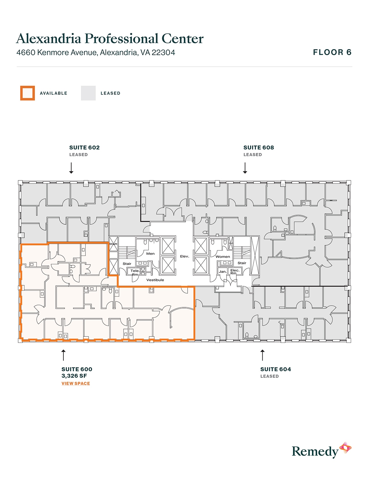 4660 Kenmore Ave, Alexandria, VA à louer Plan d’étage– Image 1 sur 1