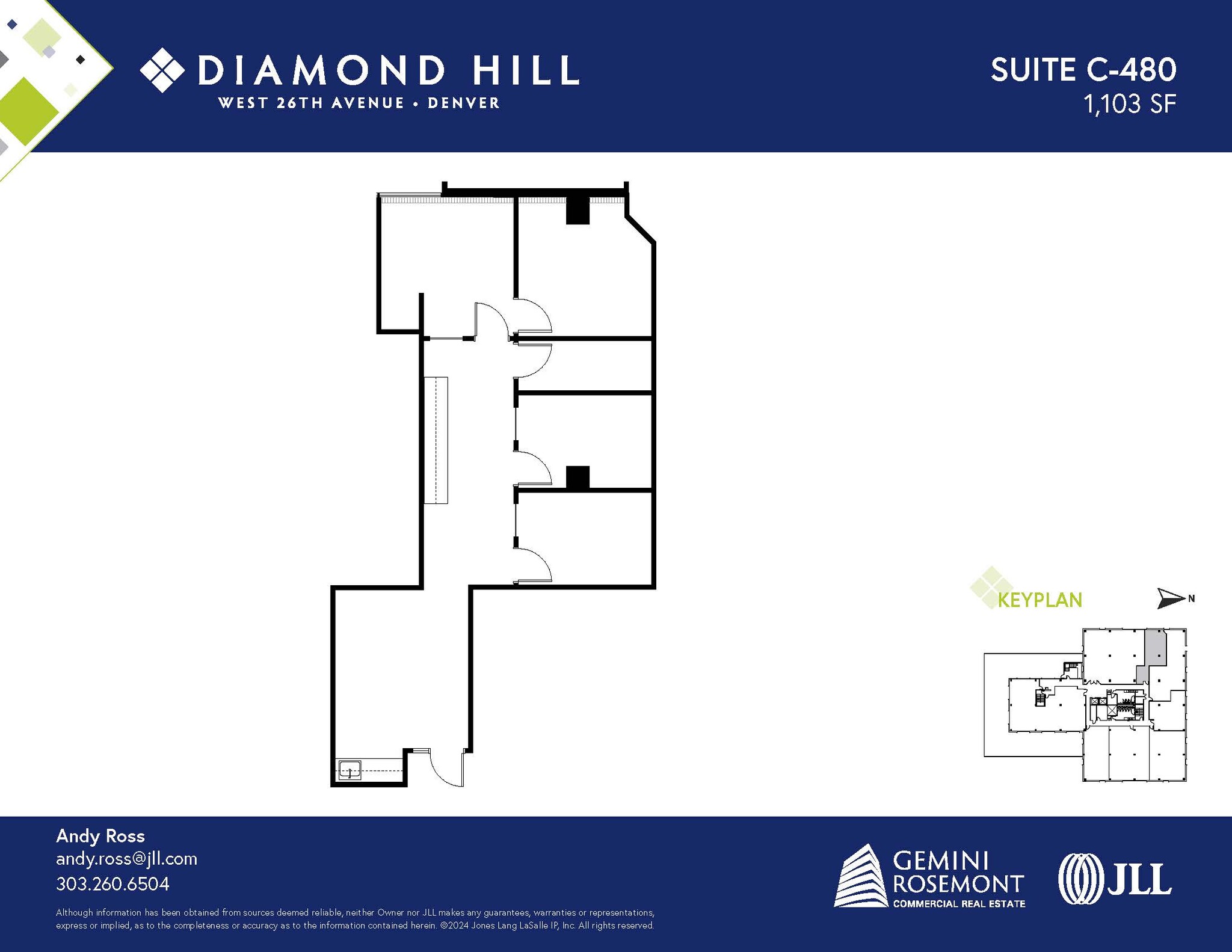 2490 W 26th Ave, Denver, CO à louer Plan d’étage– Image 1 sur 2