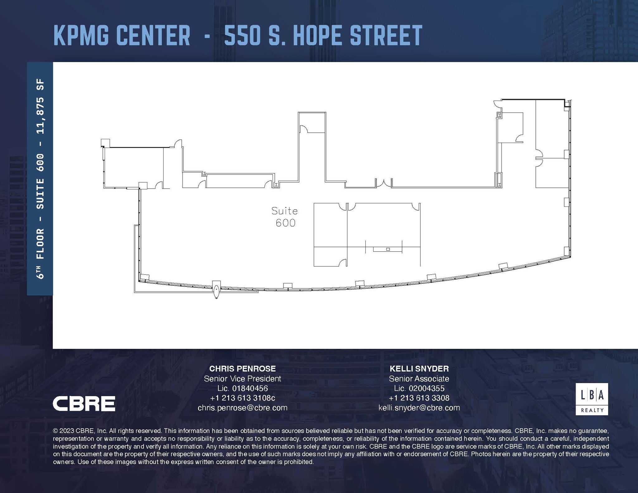 550 S Hope St, Los Angeles, CA à louer Plan d’étage– Image 1 sur 1