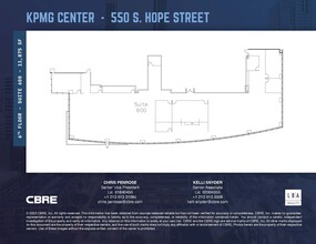 550 S Hope St, Los Angeles, CA à louer Plan d’étage– Image 1 sur 1
