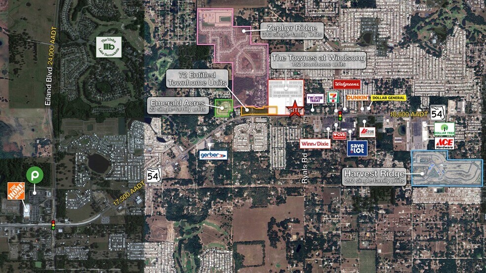 SR 54 & Nathan Pearl St, Zephyrhills, FL à vendre - Aérien – Image 2 sur 4