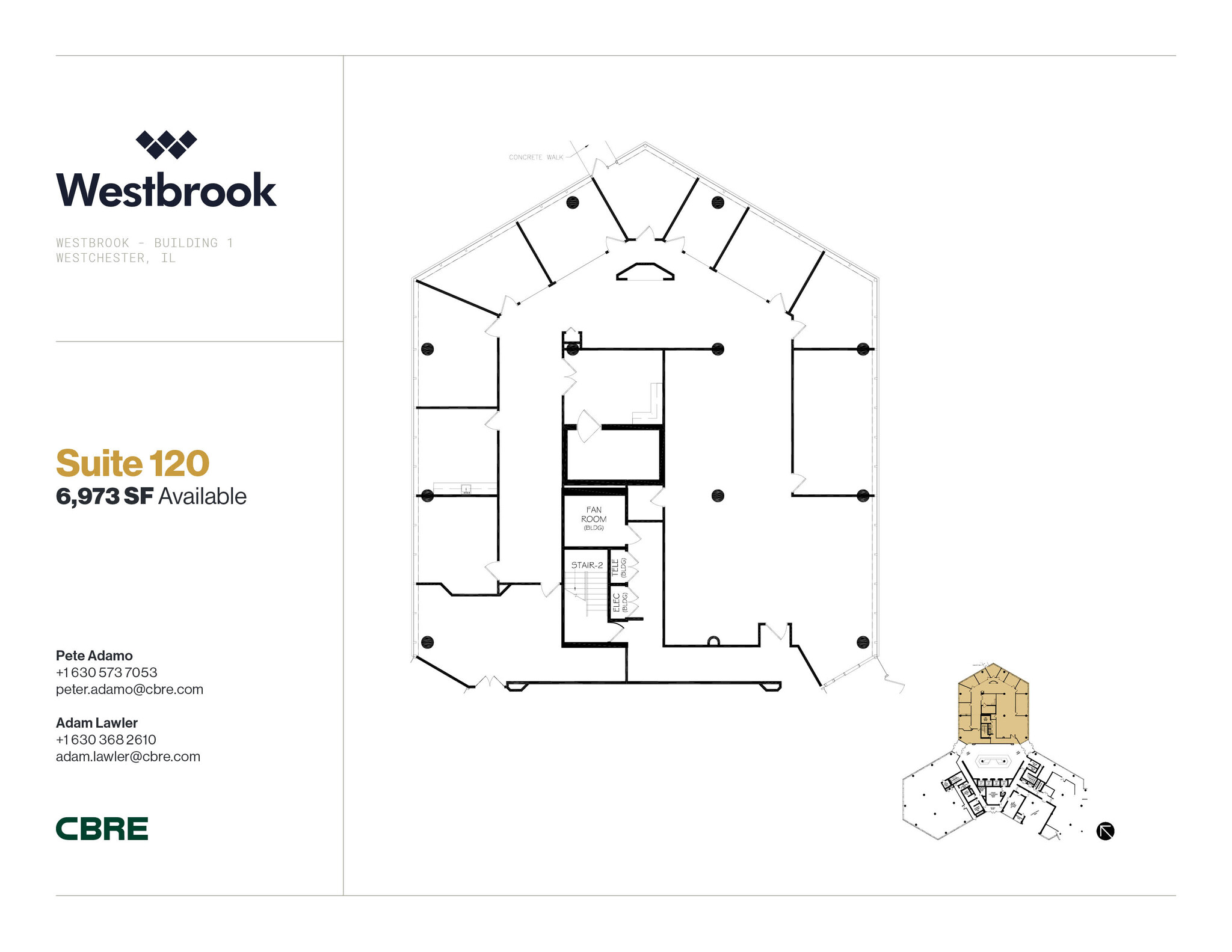 1 Westbrook Corporate Ctr, Westchester, IL à louer Plan d’étage– Image 1 sur 1