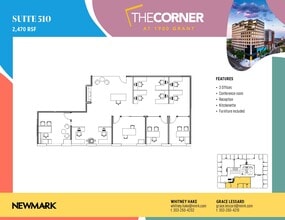 1900 Grant St, Denver, CO à louer Plan d’étage– Image 1 sur 1