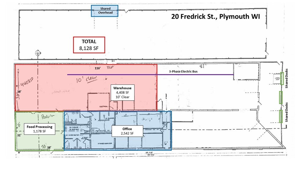 20 Frederick St, Plymouth, WI à louer - Plan d’étage – Image 2 sur 25