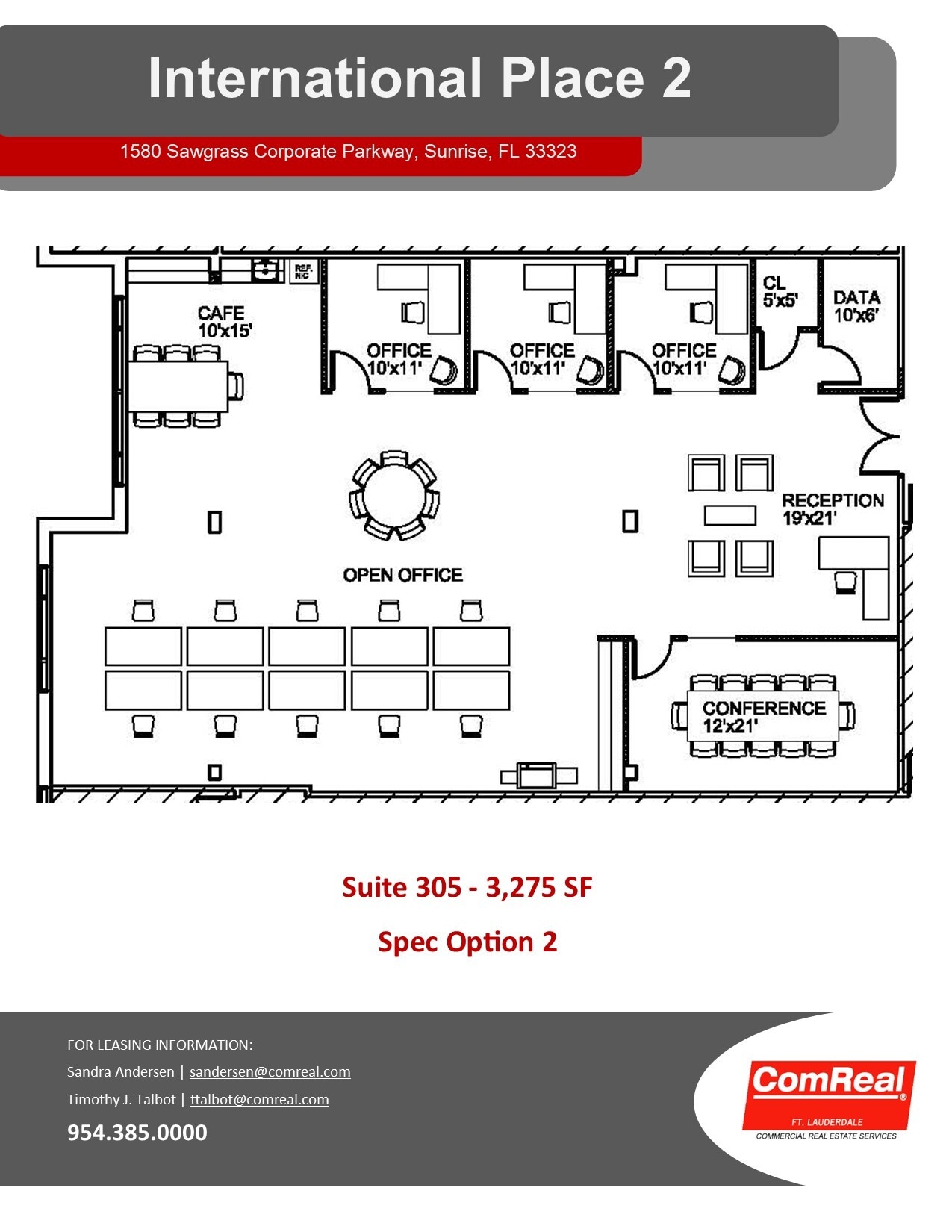 1580 Sawgrass Corporate Pky, Sunrise, FL à louer Plan d’étage– Image 1 sur 3