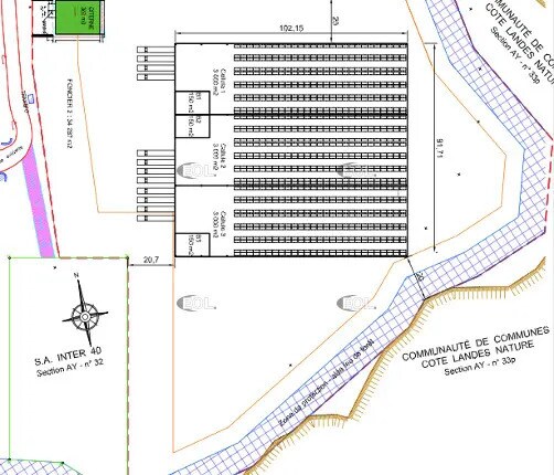 Industriel/Logistique dans Castets à louer - Plan d’étage – Image 3 sur 4