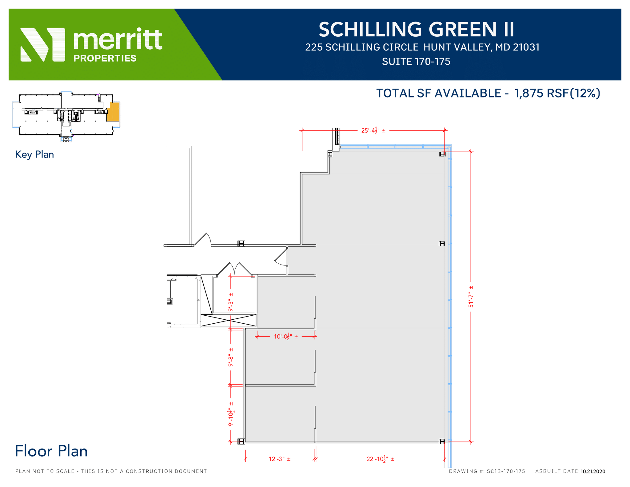 215 Schilling Cir, Hunt Valley, MD à louer Plan d’étage– Image 1 sur 1