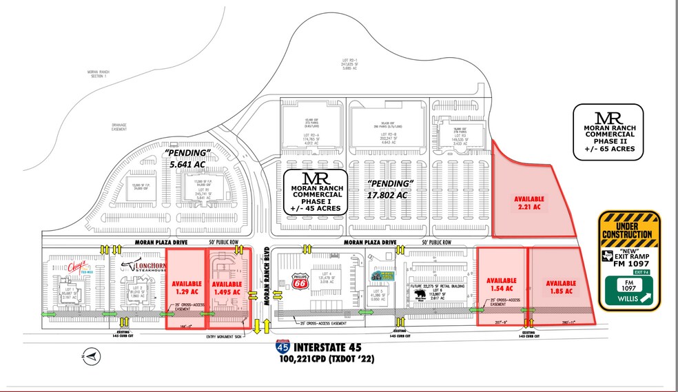 I-45 & FM 1097, Willis, TX à vendre - Plan de site – Image 2 sur 5