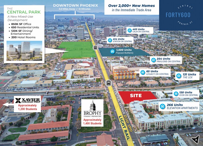 SWC Central & Coolidge St ave, Phoenix, AZ à louer - Aérien – Image 3 sur 4