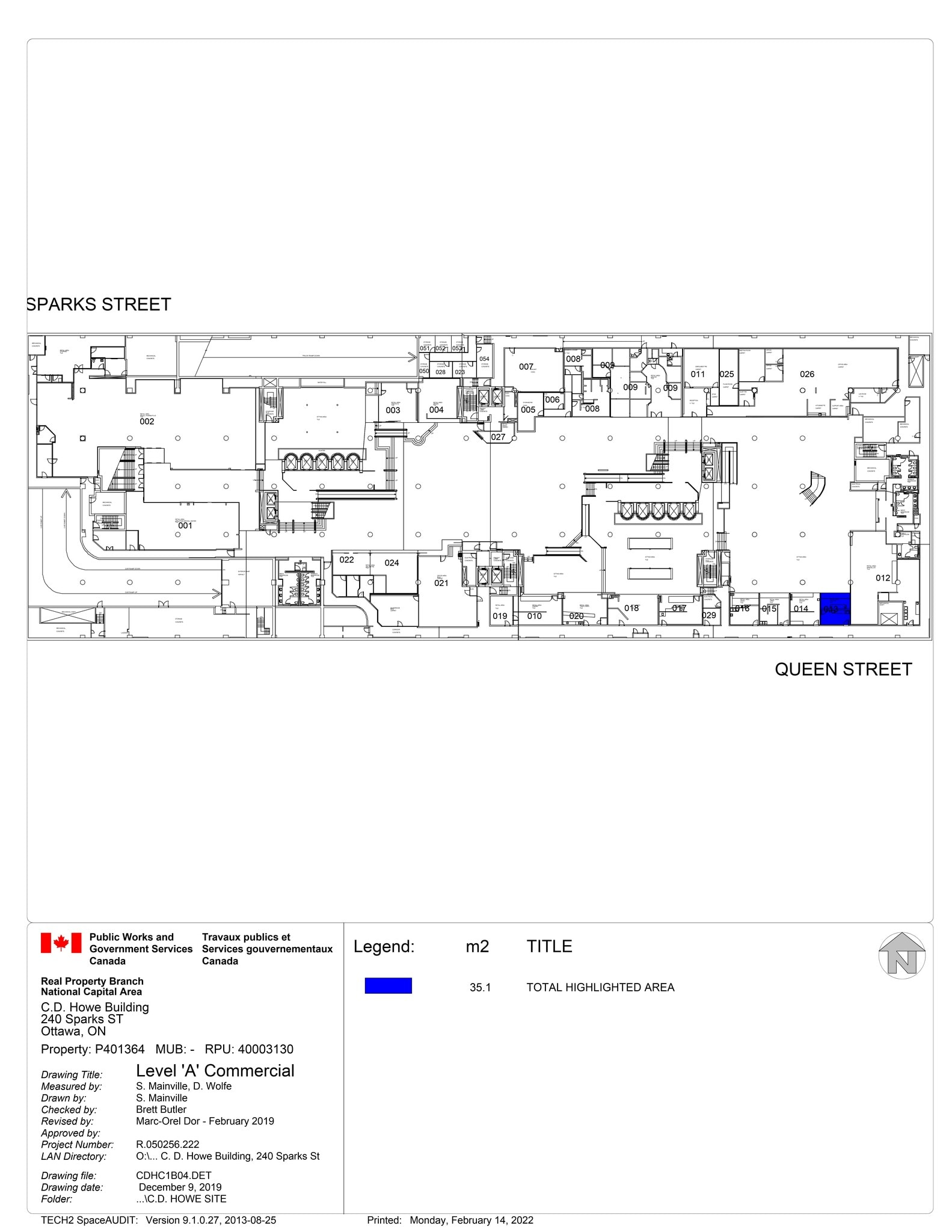 240 Sparks St, Ottawa, ON à louer Plan de site– Image 1 sur 3