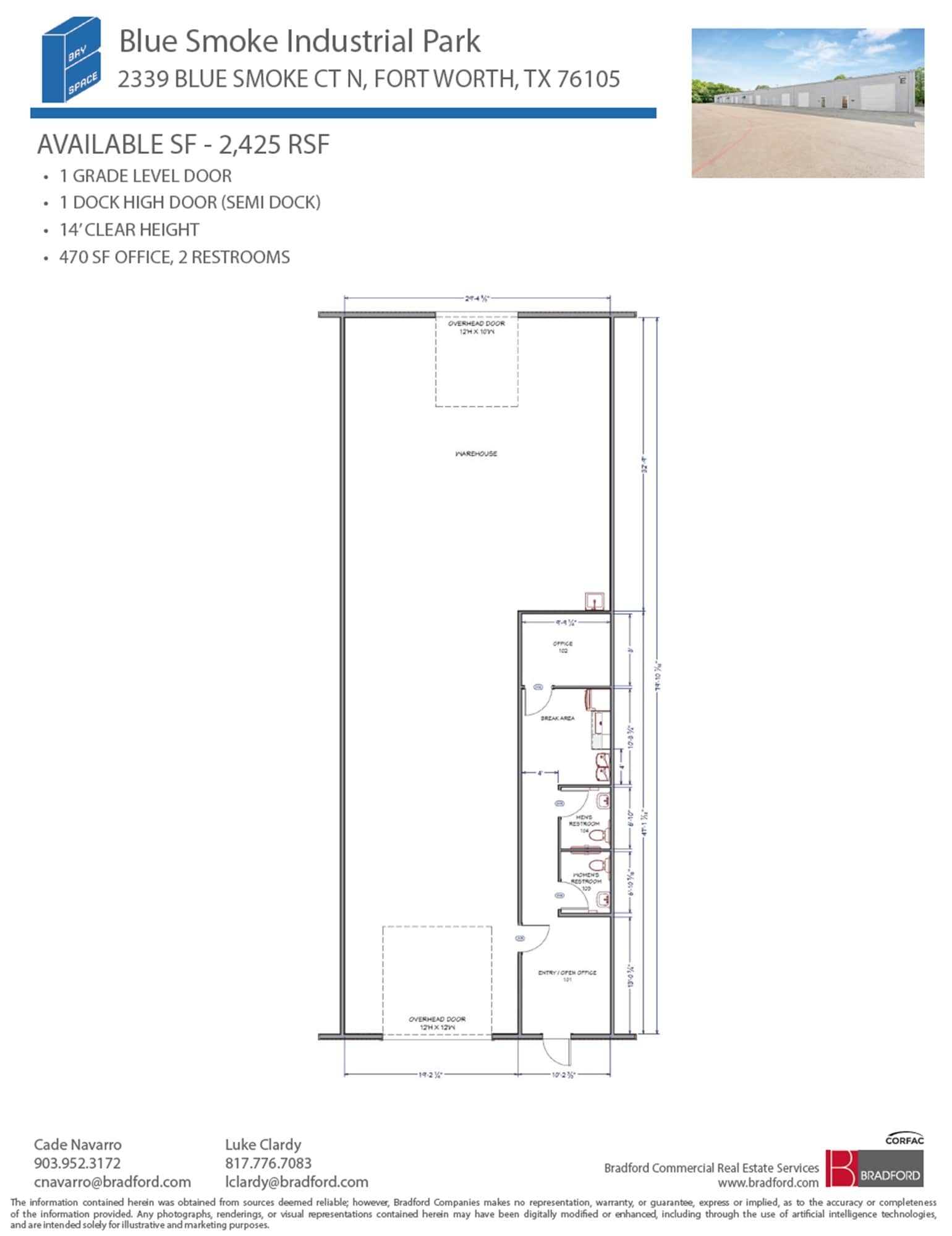 2402-2404 Blue Smoke Ct, Fort Worth, TX à louer Plan d’étage– Image 1 sur 1