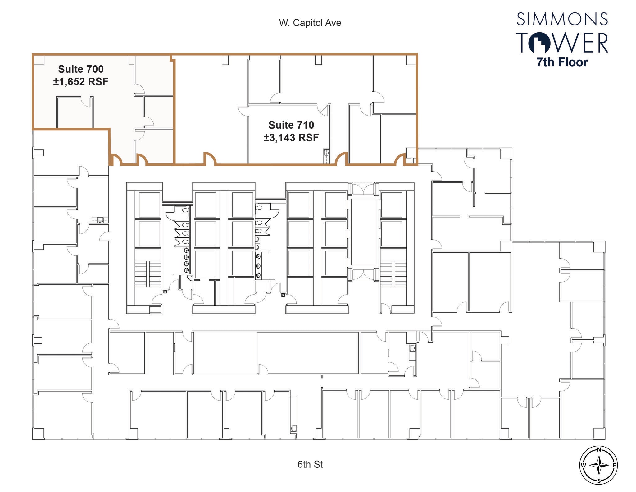 425 W Capitol Ave, Little Rock, AR à louer Plan d’étage– Image 1 sur 4