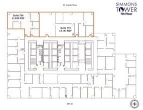 425 W Capitol Ave, Little Rock, AR à louer Plan d’étage– Image 1 sur 4