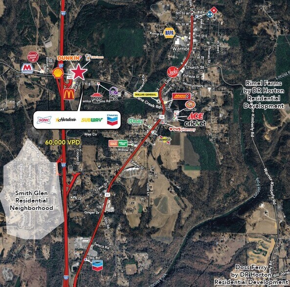 301 Cane Creek Rd, Warrior, AL à louer - Photo de l’immeuble – Image 3 sur 4