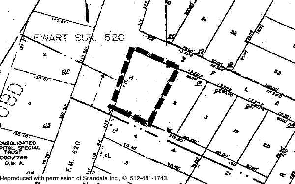 Hwy 620, Lakeway, TX à vendre - Plan cadastral – Image 2 sur 3