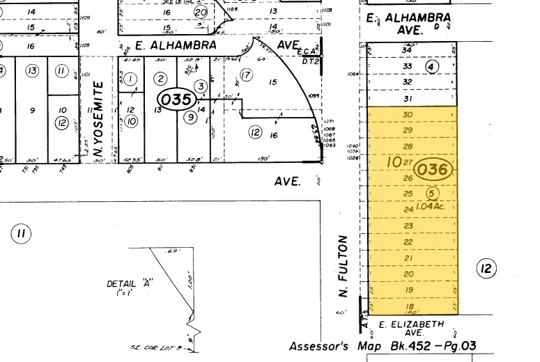 1028 N Fulton St, Fresno, CA à louer - Plan cadastral – Image 2 sur 4