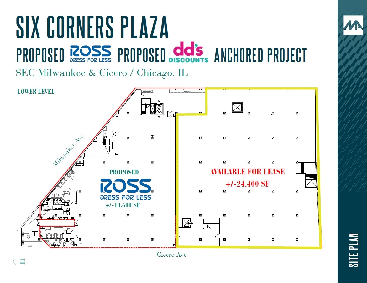 3970-3982 N Milwaukee Ave, Chicago, IL à louer Plan de site– Image 1 sur 2