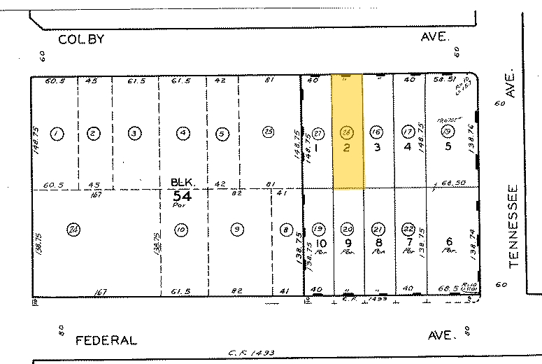 2239 Colby Ave, Los Angeles, CA à vendre - Plan cadastral – Image 2 sur 2