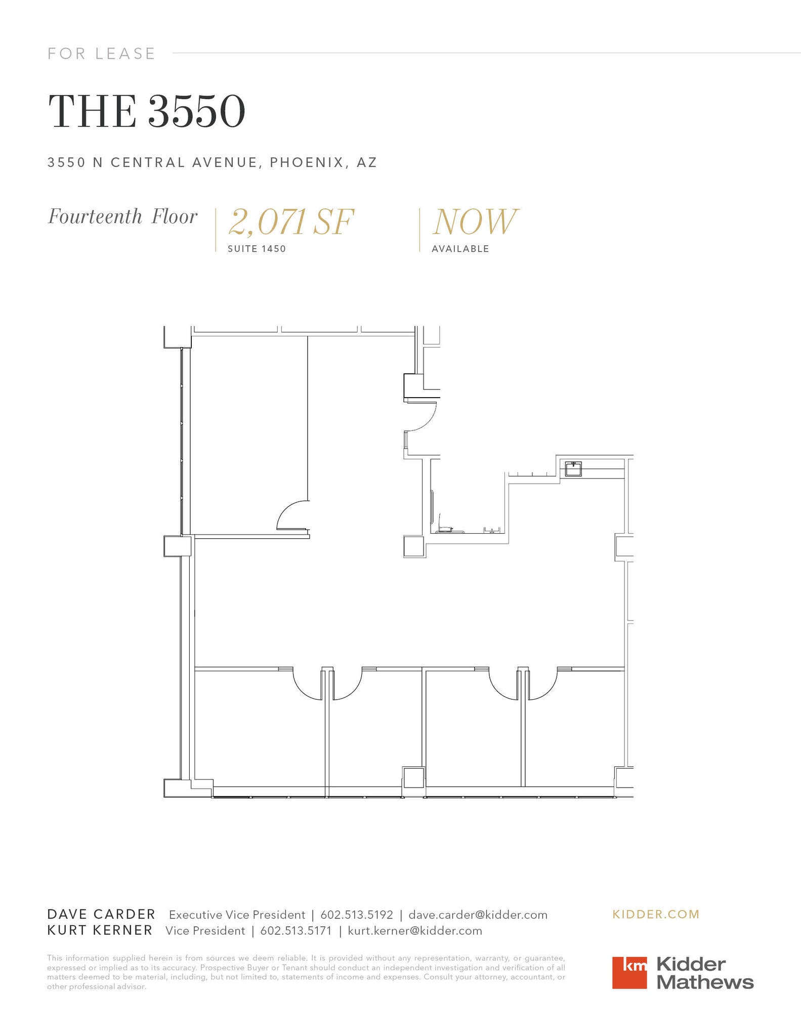 3550 N Central Ave, Phoenix, AZ à louer Plan d’étage– Image 1 sur 1