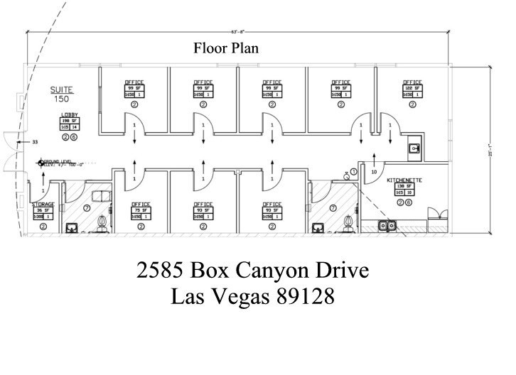 2585 Box Canyon Dr, Las Vegas, NV à louer - Plan d’étage – Image 2 sur 3