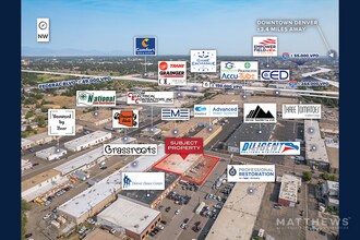 2498 W 2nd Ave, Denver, CO - VUE AÉRIENNE vue de carte