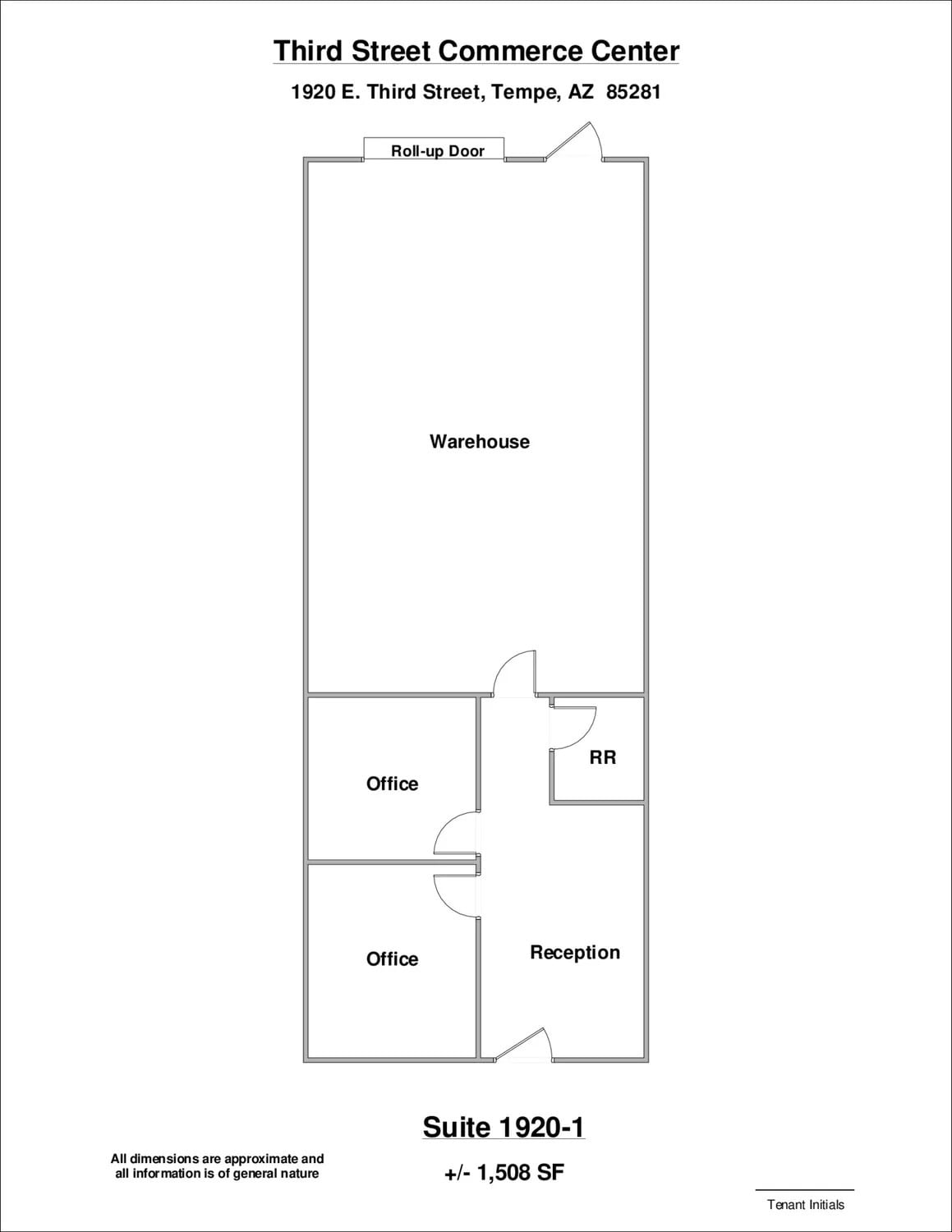 1920-1930 E 3rd St, Tempe, AZ à louer Plan d’étage– Image 1 sur 1