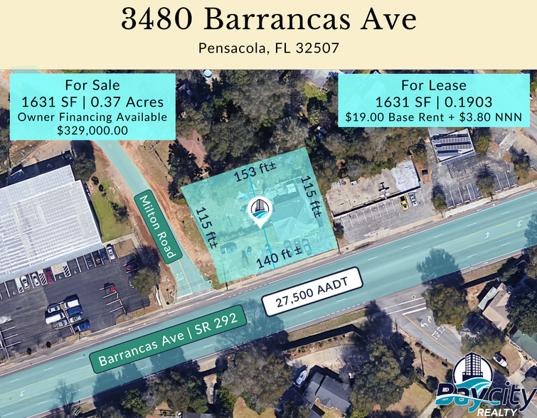 3480 Barrancas Ave, Pensacola, FL à vendre - Photo de l’immeuble – Image 2 sur 24