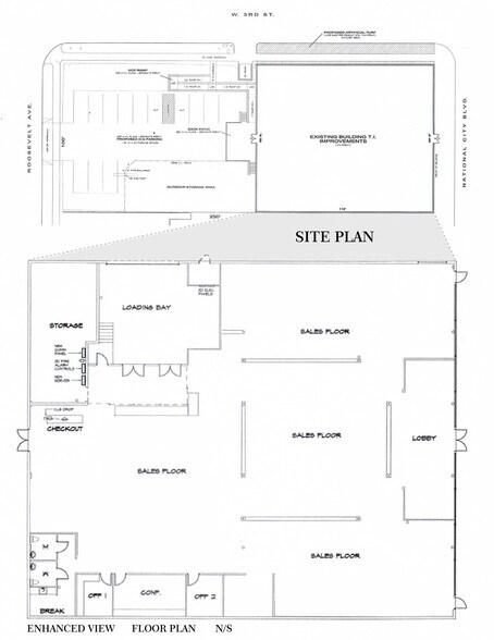 DEVELOP THIS CITY BLOCK, 1 or 2 PARCELS portefeuille de 2 biens à vendre sur LoopNet.fr - Plan d’étage – Image 2 sur 5