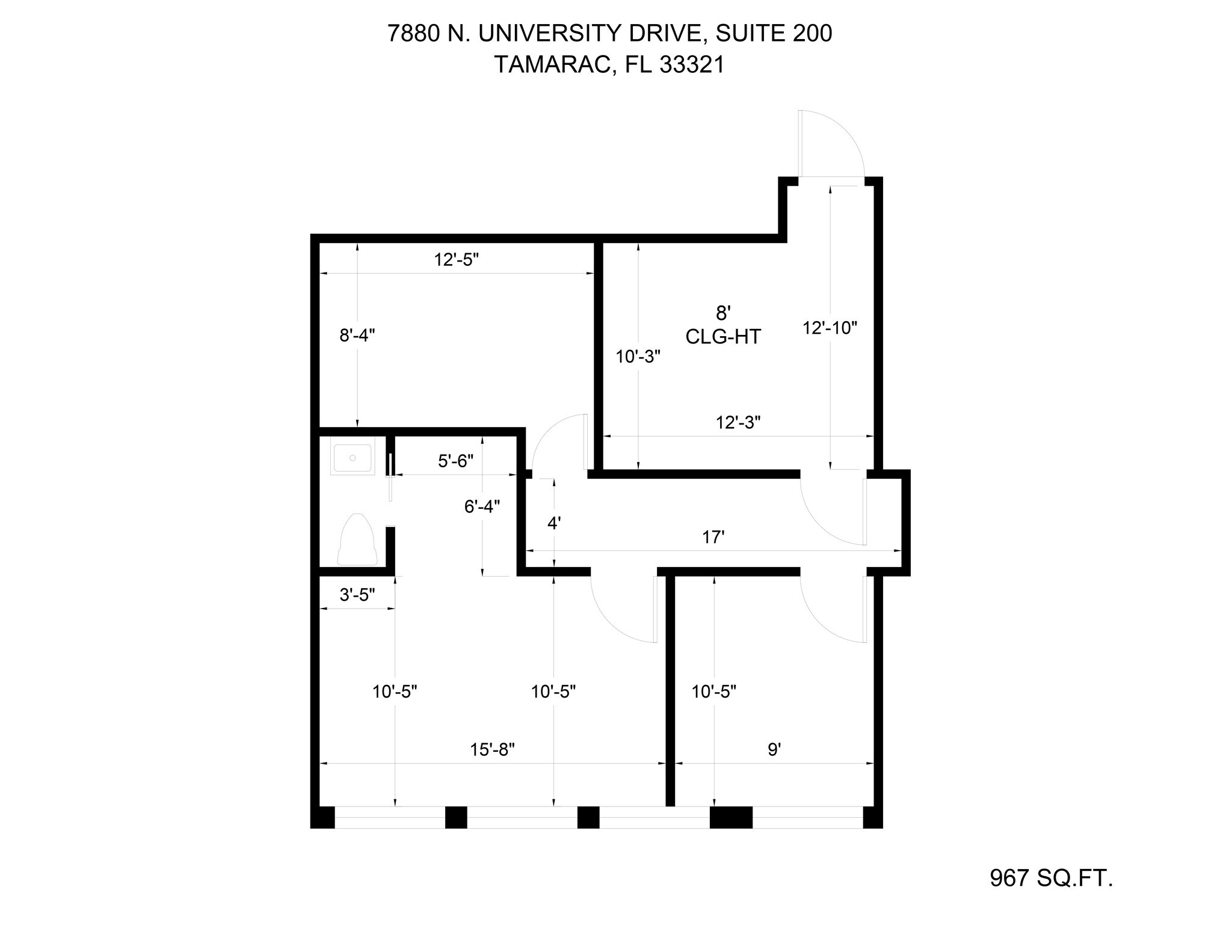 7880 N University Dr, Tamarac, FL à louer Plan de site– Image 1 sur 12