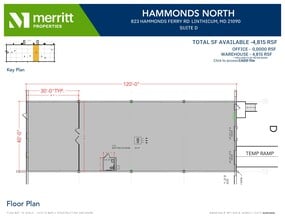 823 Hammonds Ferry Rd, Linthicum, MD à louer Plan d’étage– Image 1 sur 1
